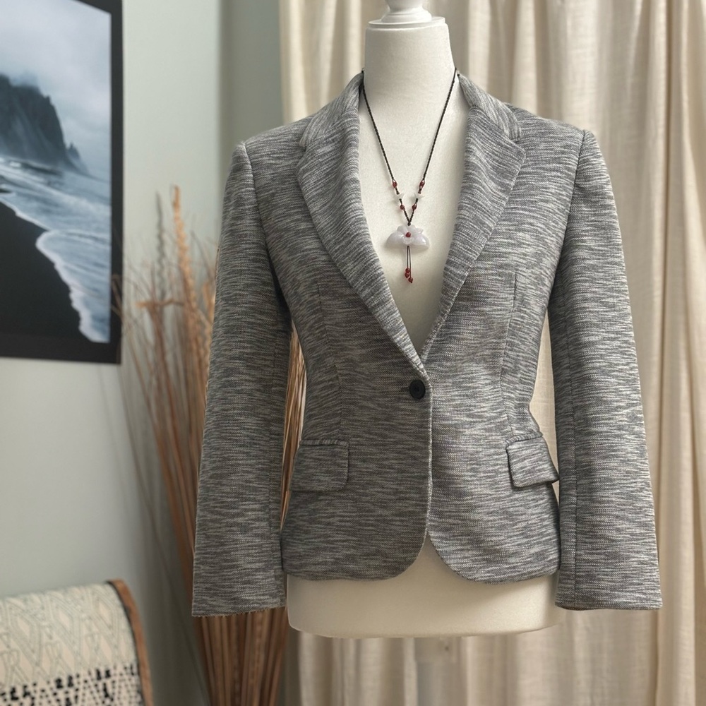 Vintage NWT Anthropologie by Cartonnier Textured Gray Jacket Size Small